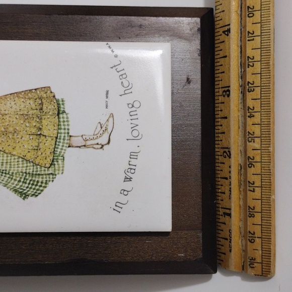 Holly Hobbie Ceramic Tile on Wood 1970's - Picture 7 of 8